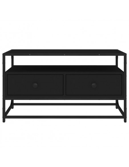 Mobile Porta TV Nero 80x35x45 cm in Legno Multistrato