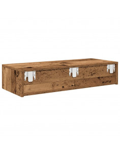 Scaffale a Parete con Cassetti Antico 80x33x17 cm in Truciolato