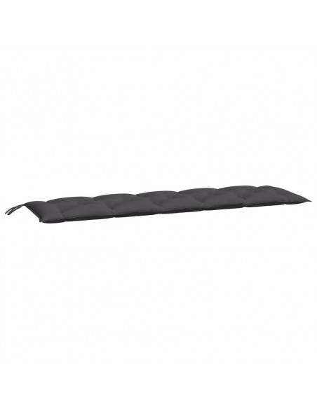 Cuscino per Panca Antracite 180x50x7 cm in Tessuto Oxford