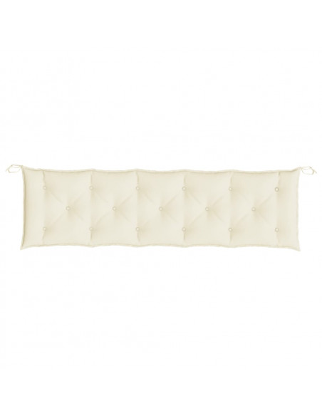 Cuscino per Panca Bianco Crema 180x50x7 cm in Tessuto Oxford