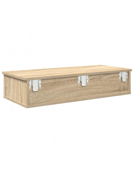 Scaffale a Parete con Cassetti Sonoma 80x31x17 cm in Truciolato