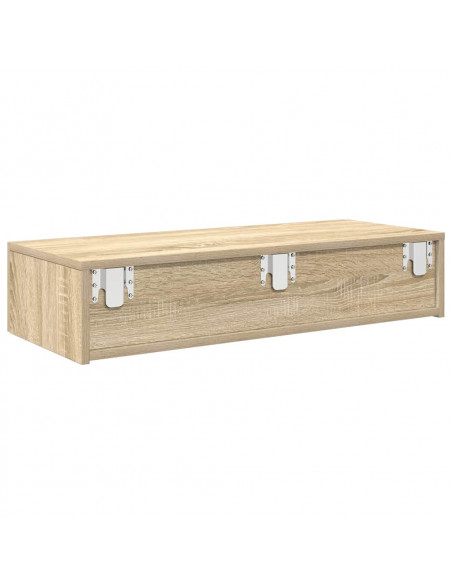 Scaffale a Parete con Cassetti Sonoma 80x33x17 cm in Truciolato