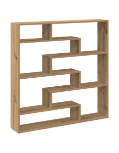 Scaffale Cubo Parete 7 Scomparti Truciolato Rovere Artigianale