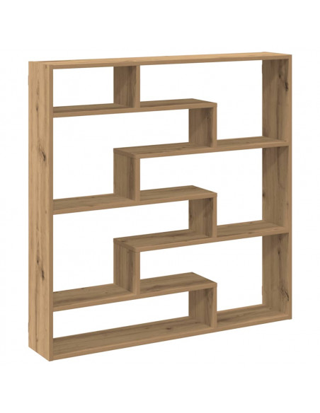 Scaffale Cubo Parete 7 Scomparti Truciolato Rovere Artigianale