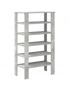 Scarpiera Grigio Cemento 61x32x105 cm in Truciolato