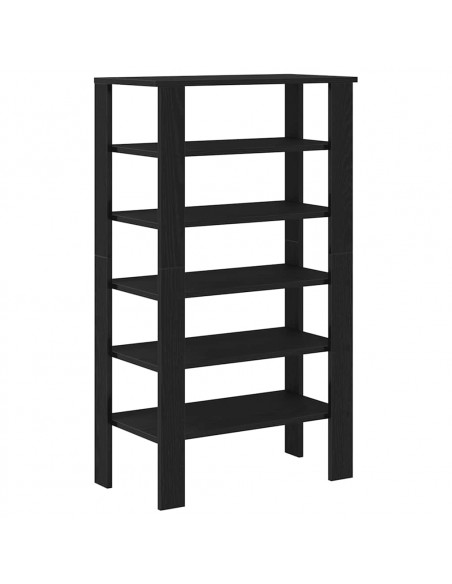 Scarpiera Nera 61x32x105 cm in Truciolato