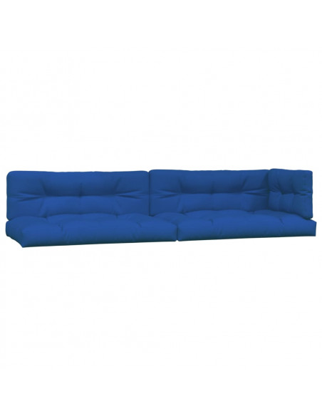 Cuscini per Pallet 5 pz Blu Reale in Tessuto