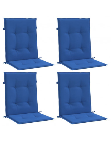 Cuscini per Sedia 4 pz Blu Reale 100x50x3 cm in Tessuto Oxford