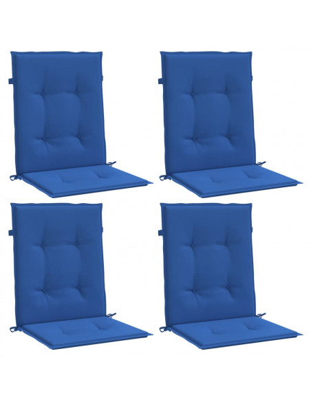 Cuscini per Sedia 4 pz Blu Reale 100x50x3 cm in Tessuto Oxford