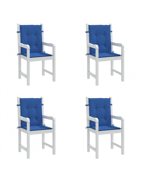 Cuscini per Sedia 4 pz Blu Reale 100x50x3 cm in Tessuto Oxford