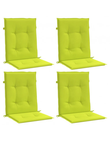 Cuscini per Sedia 4 pz Verde Intenso 100x50x3 cm Tessuto Oxford