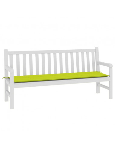 Cuscino per Panca Verde Brillante 180x50x3 cm in Tessuto Oxford