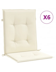 Cuscini per Sedia 6 pz Crema 100x50x3 cm in Tessuto Oxford 2