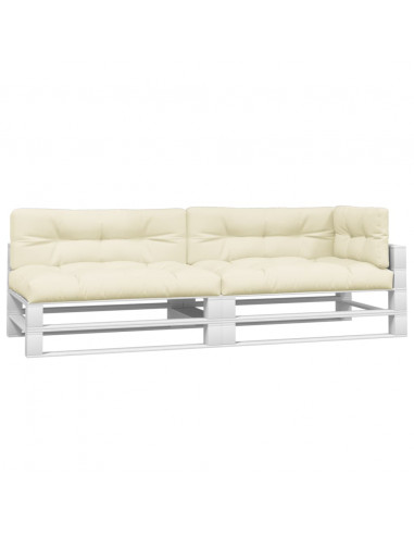 Cuscini per Pallet 5 pz Crema in Tessuto