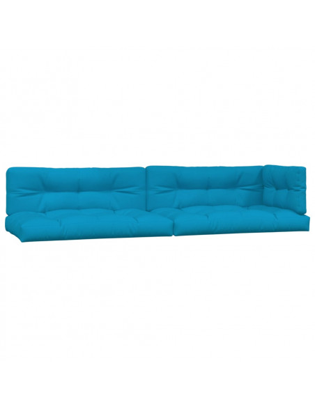 Cuscini per Pallet 5 pz Blu in Tessuto