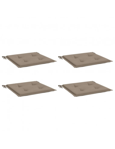 Cuscini per Sedia 4 pz Tortora 50x50x3 cm in Tessuto Oxford