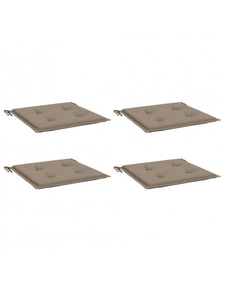Cuscini per Sedia 4 pz Tortora 50x50x3 cm in Tessuto Oxford