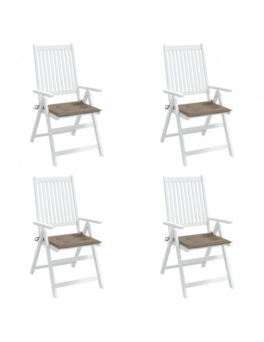 Cuscini per Sedia 4 pz Tortora 50x50x3 cm in Tessuto Oxford