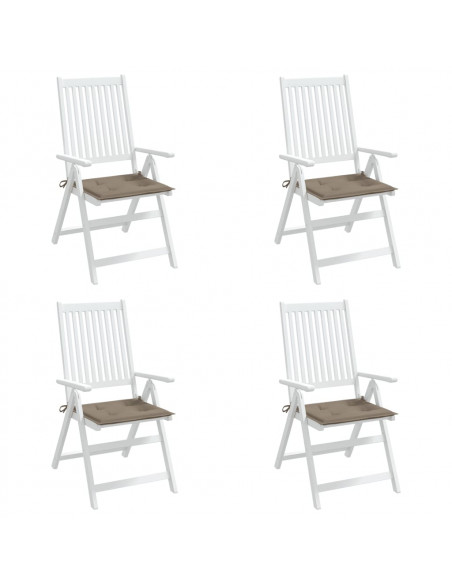 Cuscini per Sedia 4 pz Tortora 50x50x3 cm in Tessuto Oxford