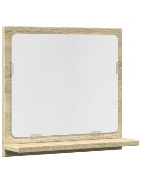 Mobile Bagno con Specchio Rovere Sonoma 40x11x37 cm Truciolato