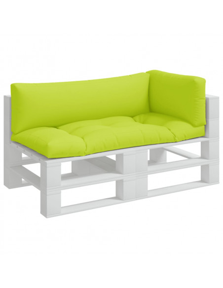 Cuscini per Pallet 3 pz Verde Intenso in Tessuto