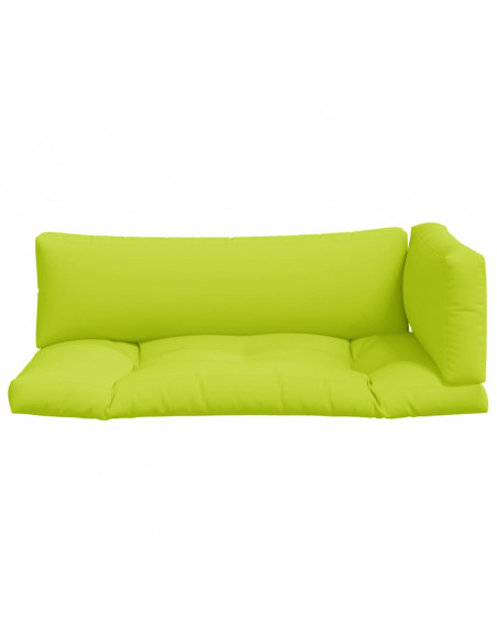 Cuscini per Pallet 3 pz Verde Intenso in Tessuto