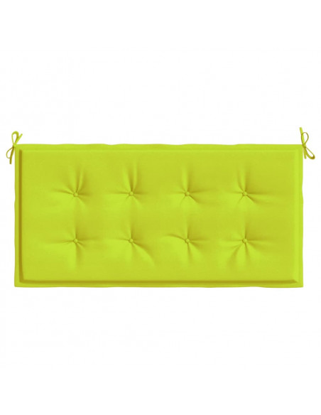 Cuscino per Panca Verde Brillante 100x50x3 cm in Tessuto Oxford