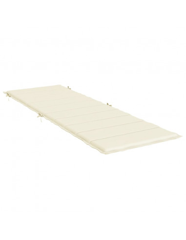 Cuscino per Lettino Crema 186x58x3 cm in Tessuto Oxford