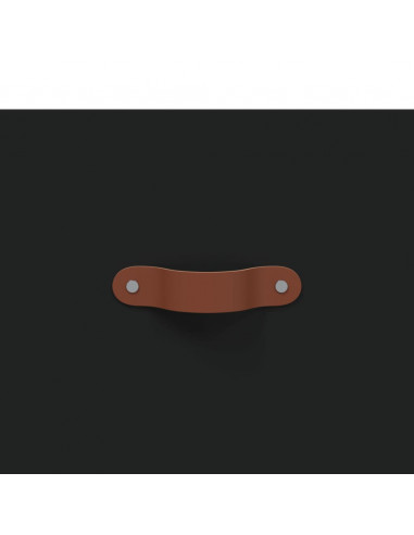 Credenza Nera 69,5x34x180 cm in Legno Multistrato