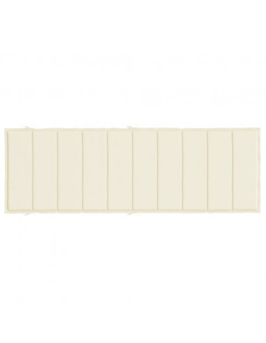 Cuscino per Lettino Crema 186x58x3 cm in Tessuto Oxford