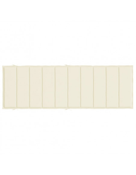 Cuscino per Lettino Crema 186x58x3 cm in Tessuto Oxford