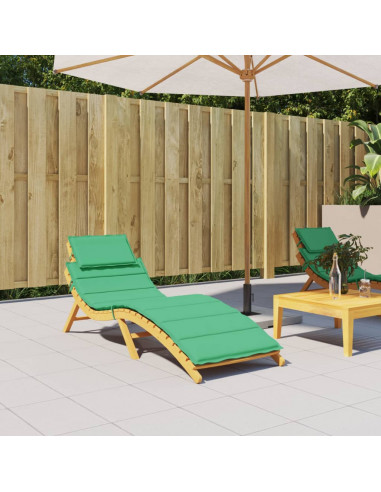 Cuscino per Lettino Verde 186x58x3 cm in Tessuto Oxford