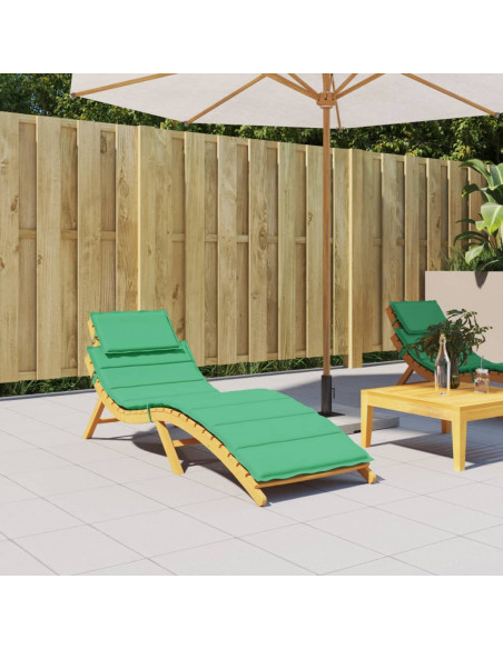 Cuscino per Lettino Verde 186x58x3 cm in Tessuto Oxford