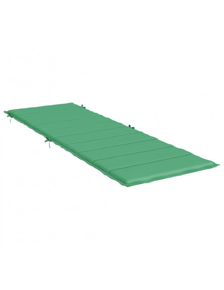 Cuscino per Lettino Verde 186x58x3 cm in Tessuto Oxford