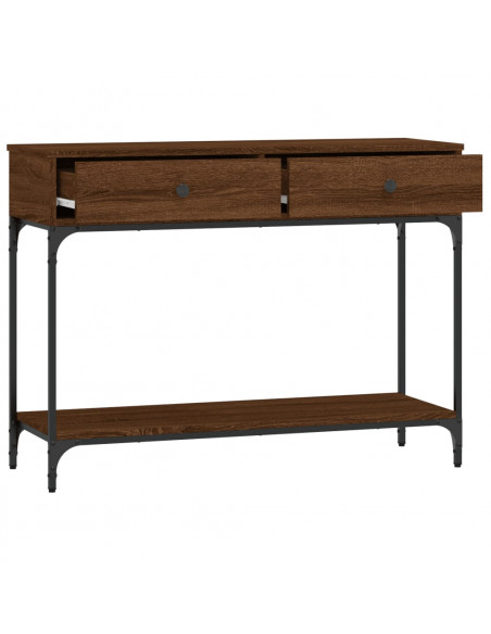 Tavolo Consolle Rovere Marrone 100x34,5x75 cm Legno Multistrato