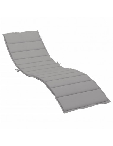 Cuscino per Lettino Grigio 200x60x3 cm in Tessuto Oxford