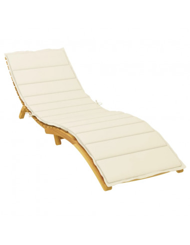 Cuscino per Lettino Crema 200x60x3 cm in Tessuto Oxford