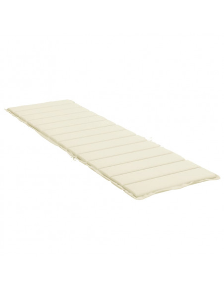Cuscino per Lettino Crema 200x60x3 cm in Tessuto Oxford