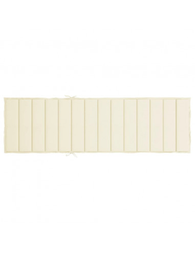 Cuscino per Lettino Crema 200x60x3 cm in Tessuto Oxford