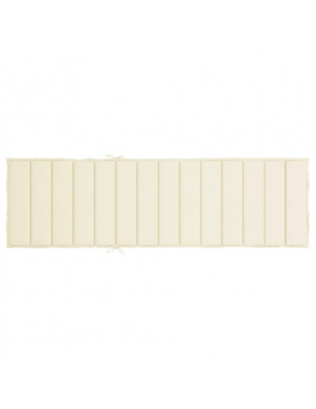 Cuscino per Lettino Crema 200x60x3 cm in Tessuto Oxford