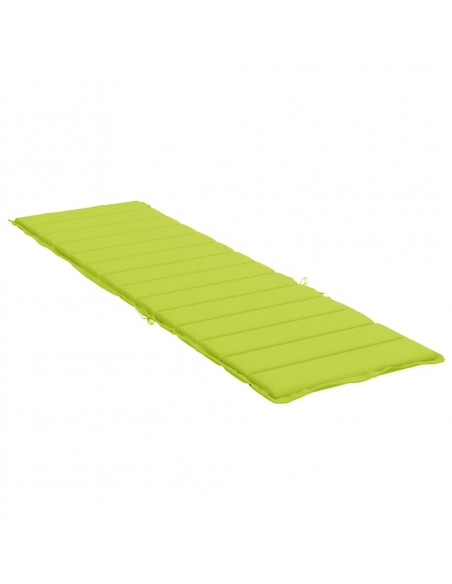 Cuscino per Lettino Verde Intenso 200x60x3 cm in Tessuto Oxford