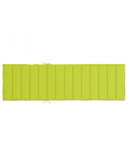 Cuscino per Lettino Verde Intenso 200x60x3 cm in Tessuto Oxford