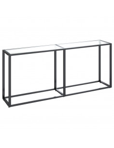 Tavolo Consolle Trasparente 180x35x75,5 cm in Vetro Temperato 2