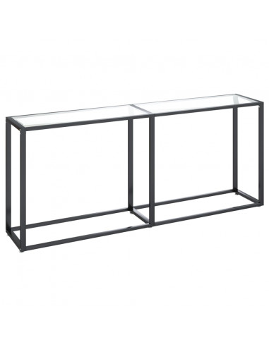 Tavolo Consolle Trasparente 180x35x75,5 cm in Vetro Temperato