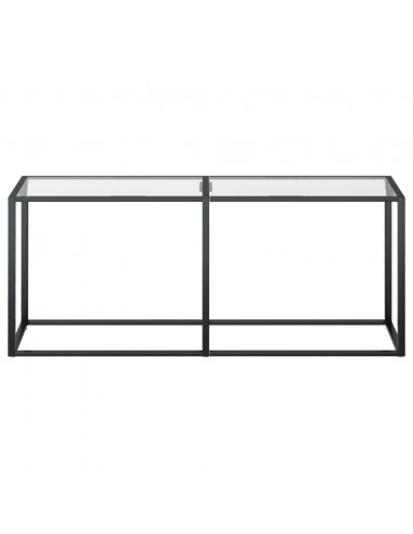 Tavolo Consolle Trasparente 180x35x75,5 cm in Vetro Temperato