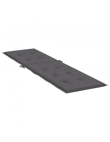Cuscino per Sdraio Antracite (75+105)x50x3 cm