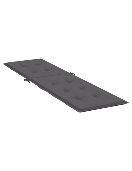 Cuscino per Sdraio Antracite (75+105)x50x3 cm