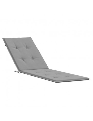 Cuscino per Sdraio Grigio (75+105)x50x3 cm