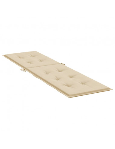 Cuscino per Sdraio Beige (75+105)x50x3 cm
