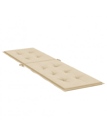 Cuscino per Sdraio Beige (75+105)x50x3 cm